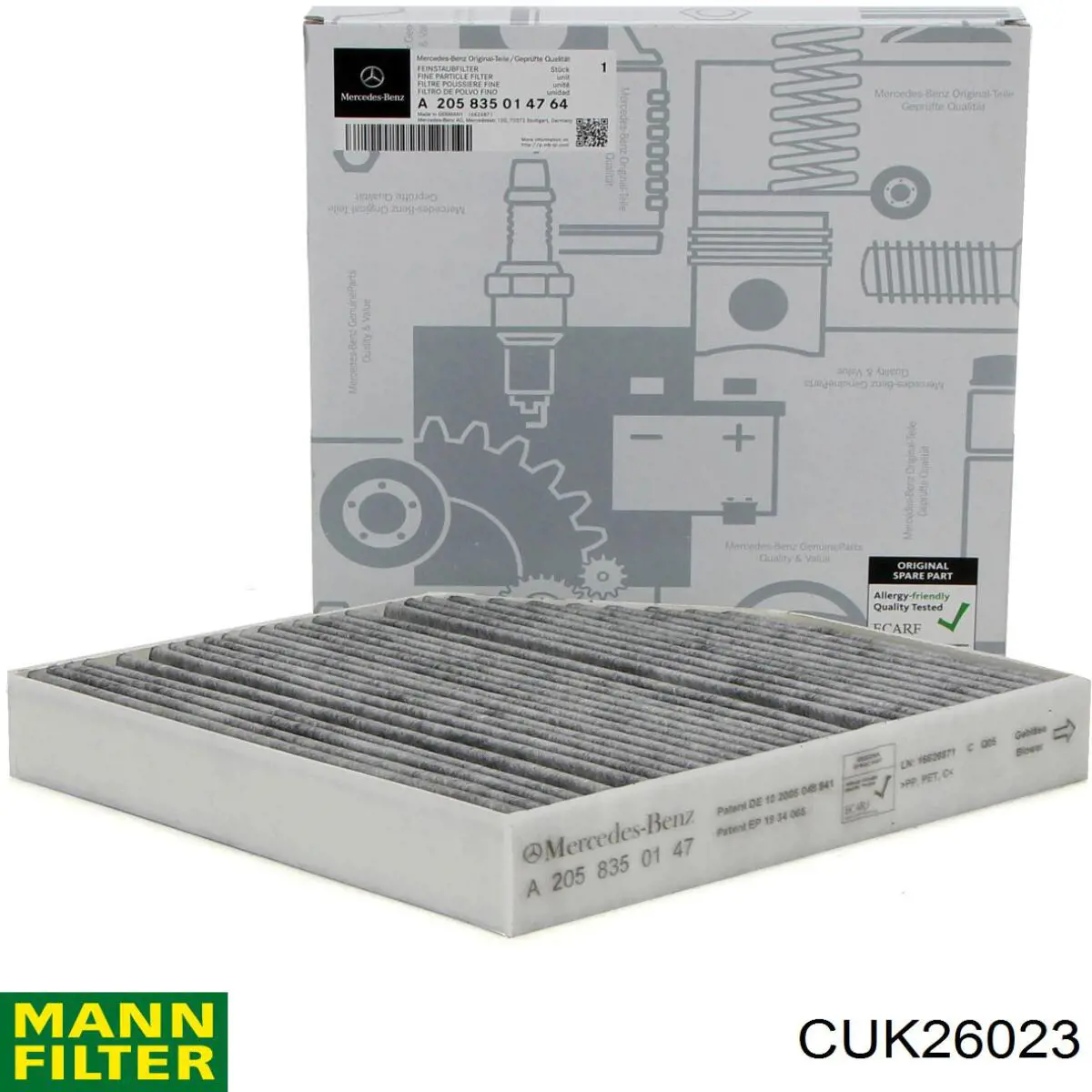 Купити A2058350047 Mercedes Фільтр салону вугільний