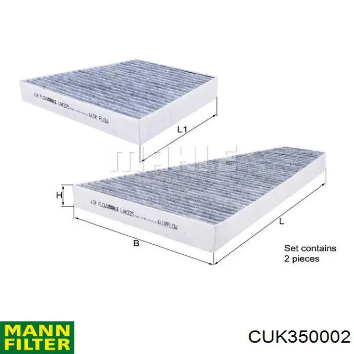 Фільтр салону CUK350002 Mann-Filter