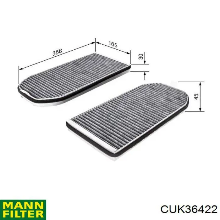 Фільтр повітряний обігрівача Mann-Filter CUK36422 ціна, від 35.29 USD