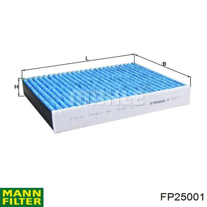 Купити FP25001 Mann-Filter Фільтр салону вугільний