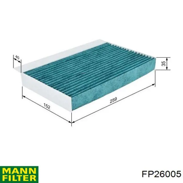 Повітряний фільтр салону Mann-Filter FP26005