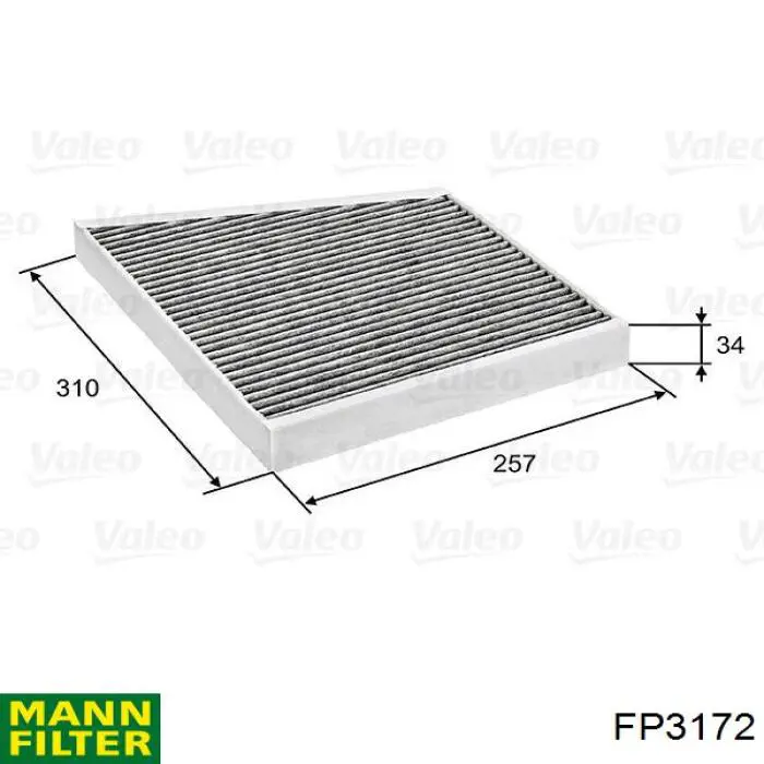 Купити FP3172 Mann-Filter Фільтр салону вугільний