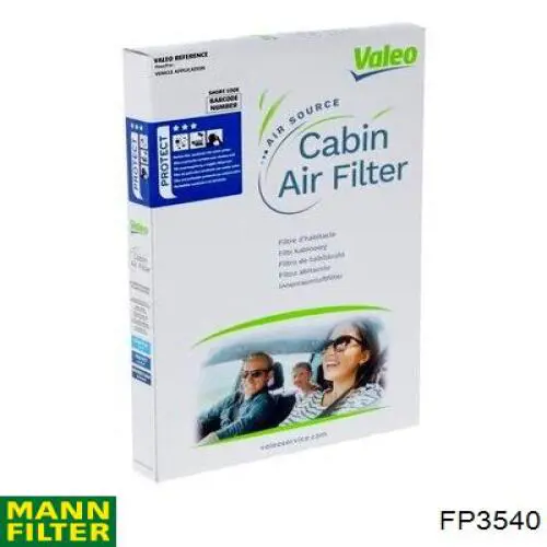 Купити FP3540 Mann-Filter Фільтр салону вугільний