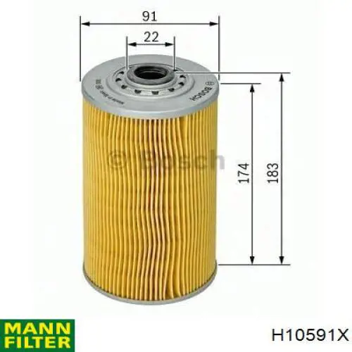 H10591X Mann-Filter Фільтр масла