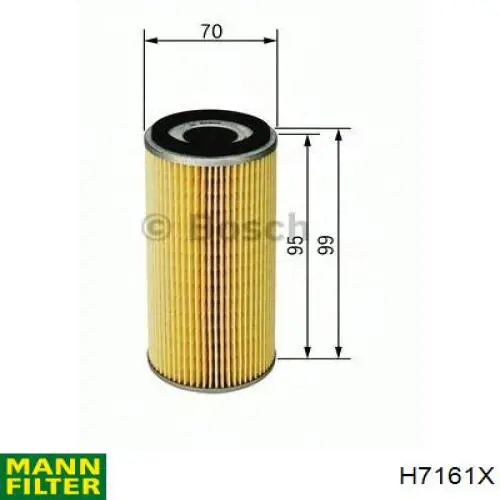 H7161X Mann-Filter фільтр масляний