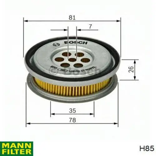 H85 Mann-Filter фільтр гідропідсилювача