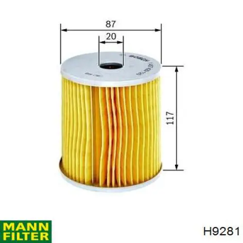 Купити H9281 Mann-Filter Фільтр очищення масла відцентровий