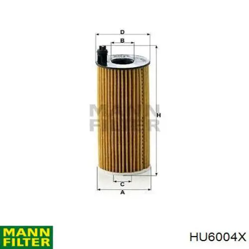 HU6004X Mann-Filter Фільтр масла