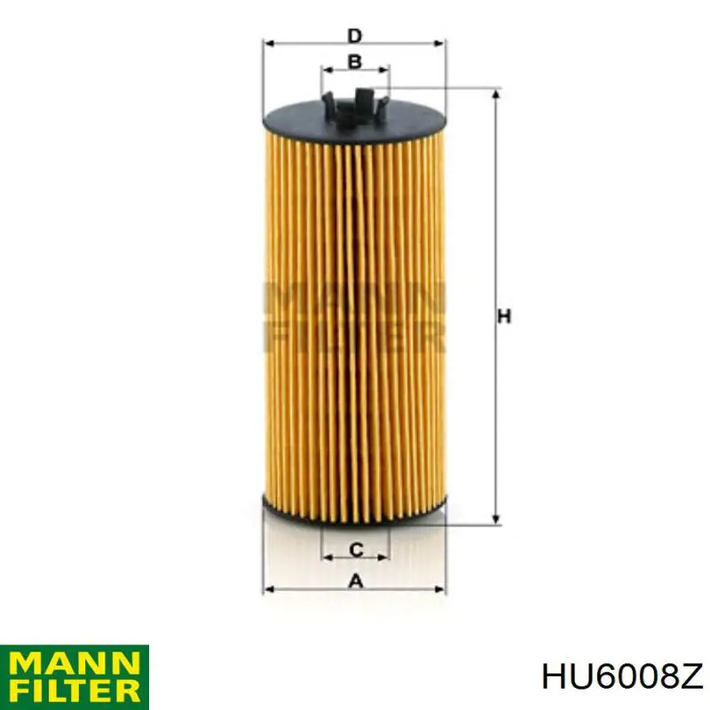 HU6008Z Mann-Filter Фільтр масла