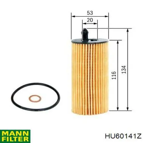 Масляний фільтр HU60141Z Mann-Filter
