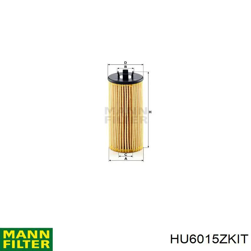 HU6015ZKIT Mann-Filter Фільтр масла
