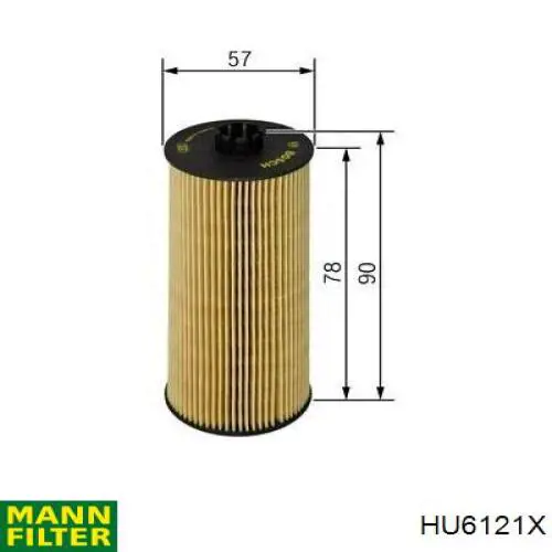 HU6121X Mann-Filter Фільтр масла