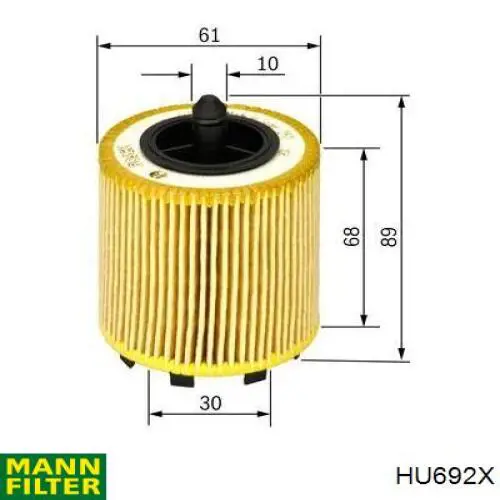 HU692X Mann-Filter Фільтр масла