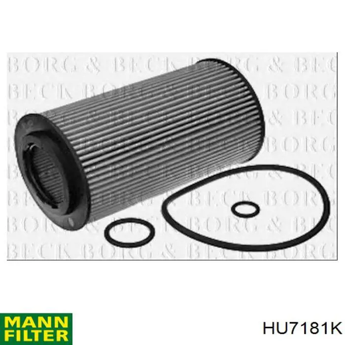 Масляний фільтр двигуна Mann-Filter HU7181K ціна, від 4.96 USD