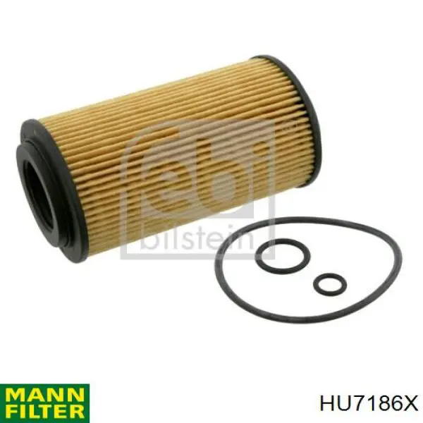 Масляний фільтр двигуна Mann-Filter HU7186X ціна, від 7.17 USD
