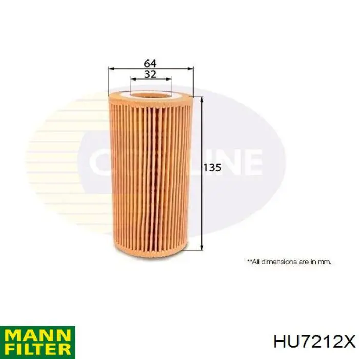 Масляний фільтр HU7212X Mann-Filter