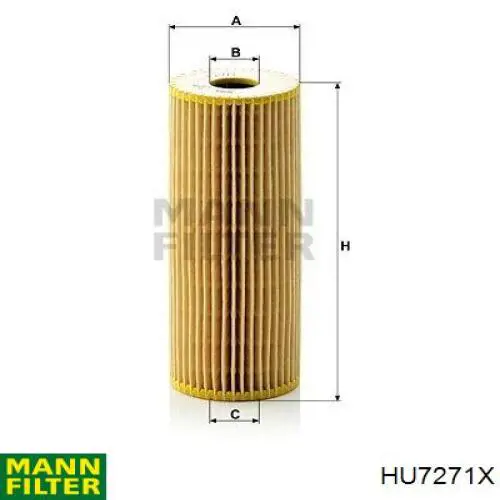 Масляний фільтр двигуна Mann-Filter HU7271X ціна, від 5.50 USD