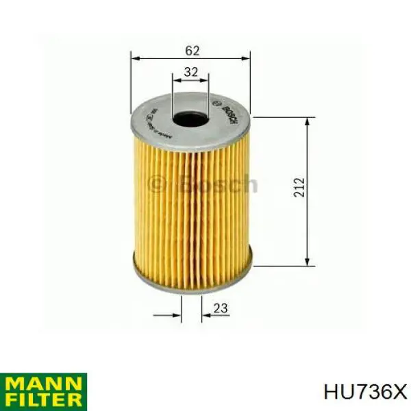Масляний фільтр HU736X Mann-Filter