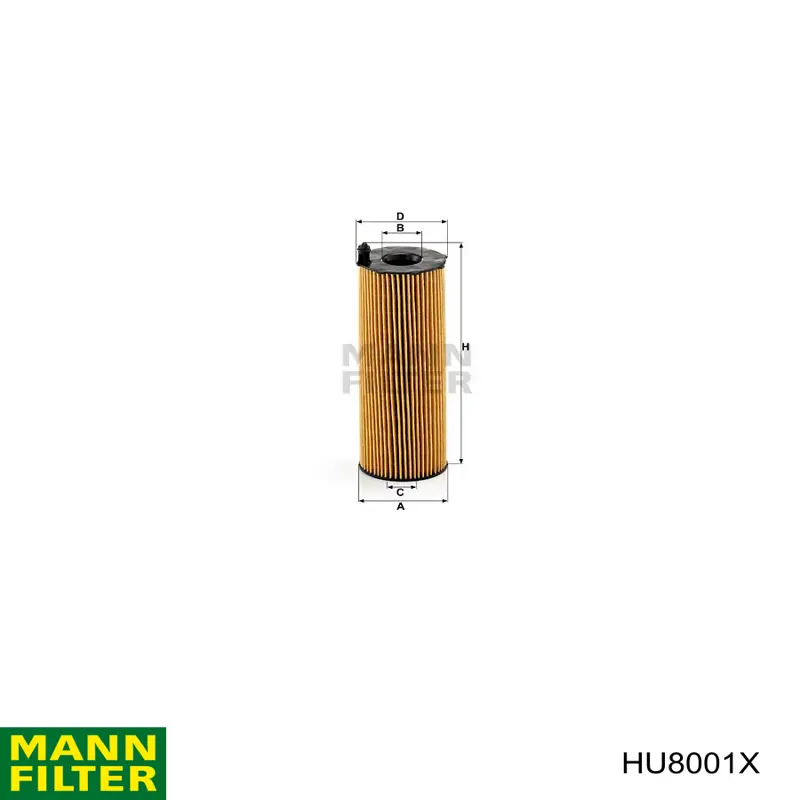 HU8001X Mann-Filter фільтр масляний