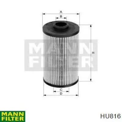 Масляний фільтр двигуна Mann-Filter HU816 ціна, від 4.39 USD