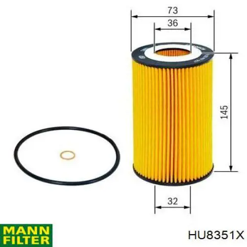 HU8351X Mann-Filter фільтр масляний