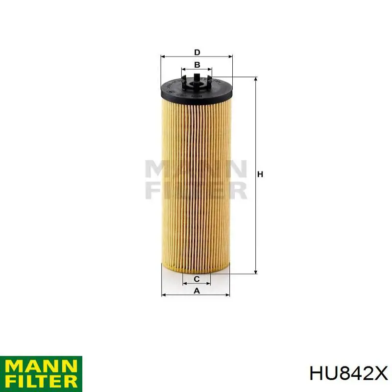 Масляний фільтр двигуна Mann-Filter HU842X ціна, від 13.41 USD