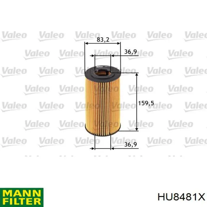 Масляний фільтр двигуна Mann-Filter HU8481X ціна, від 8.47 USD
