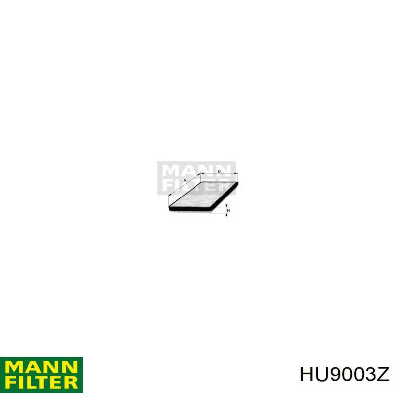 Масляний фільтр HU9003Z Mann-Filter