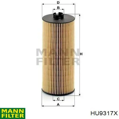 Фільтр масляний Mann-Filter HU9317X
