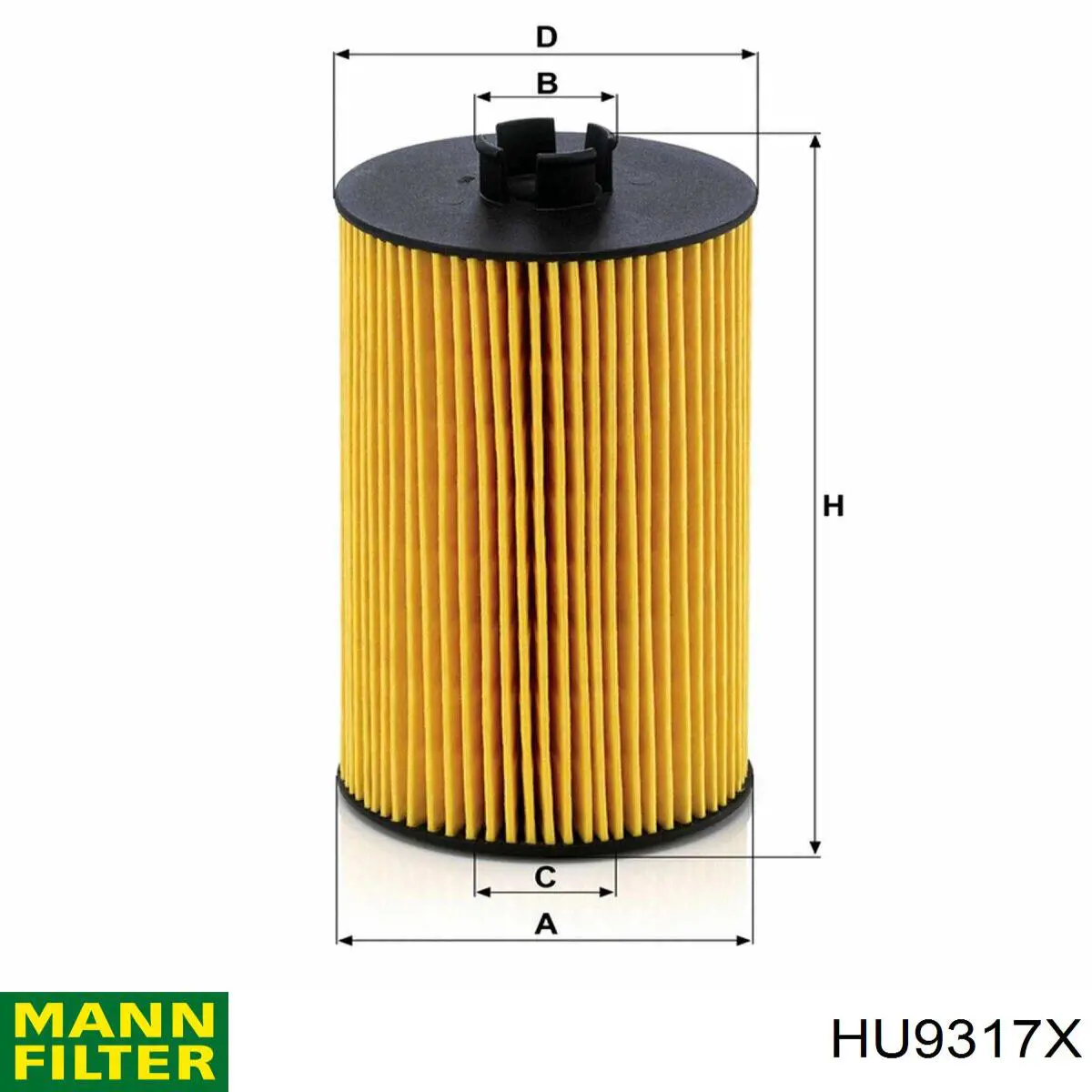 HU9317X Mann-Filter Фільтр масла
