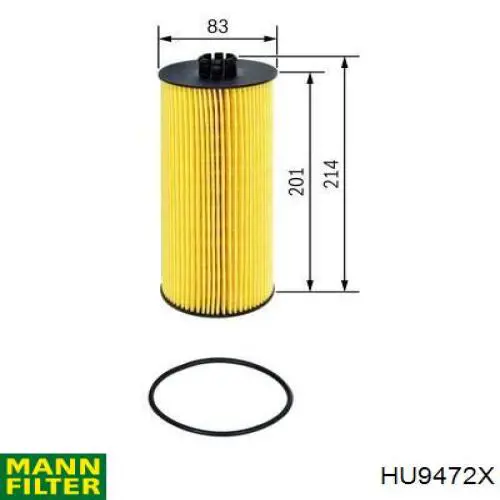 Масляний фільтр HU9472X Mann-Filter