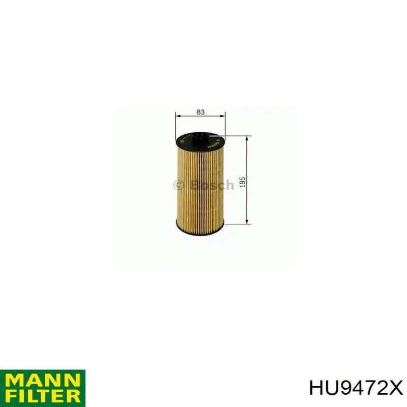 Купити HU9472X Mann-Filter Фільтр очищення масла відцентровий