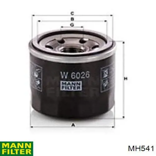 Масляний фільтр MH541 Mann-Filter