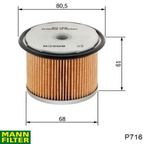 P716 Mann-Filter фільтр паливний