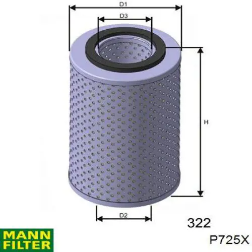 P725X Mann-Filter фільтр паливний
