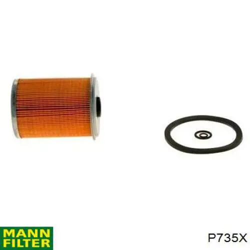 Купити P735X Mann-Filter Фільтр-відстійник палива грубої очистки