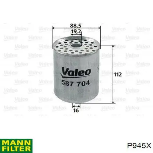 Паливний фільтр P945X Mann-Filter