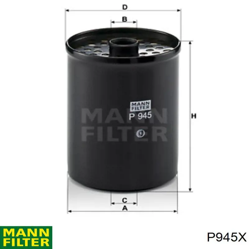 Купити P945X Mann-Filter Фільтр-відстійник палива грубої очистки