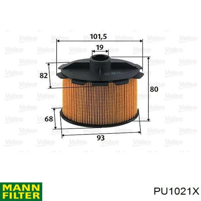 Фільтр тонкого очищення палива Mann-Filter PU1021X ціна, від 8.38 USD