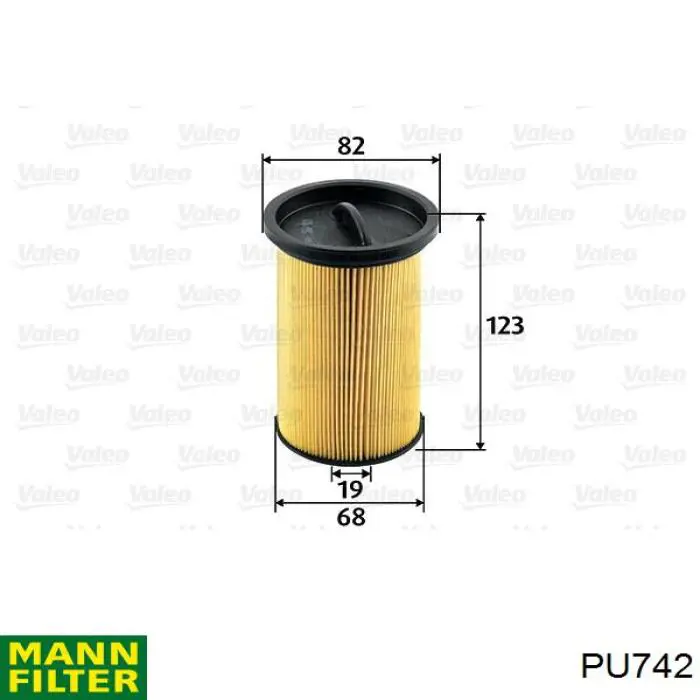 Купити PU742 Mann-Filter Фільтр-відстійник палива грубої очистки