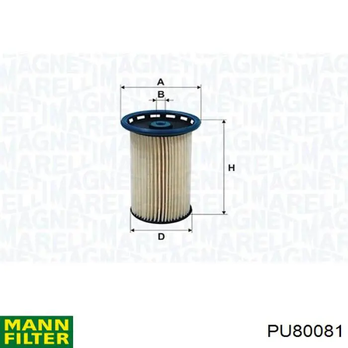 Фільтр паливний PU80081 Mann-Filter