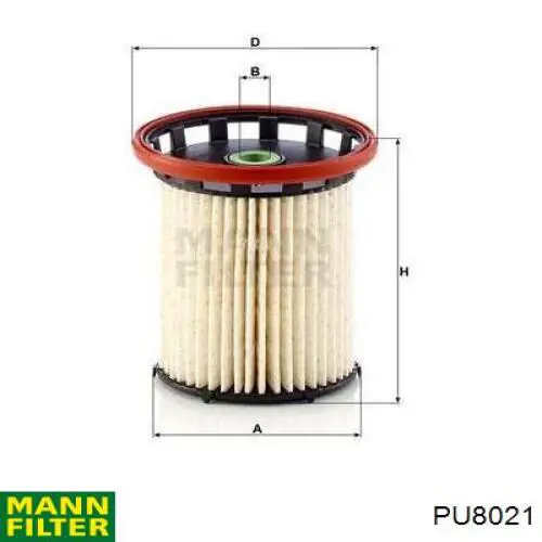 Фільтр тонкого очищення палива Mann-Filter PU8021 ціна, від 22.24 USD