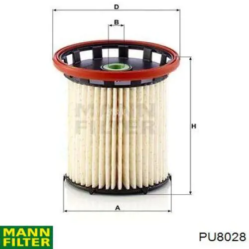 Фільтр паливний PU8028 Mann-Filter