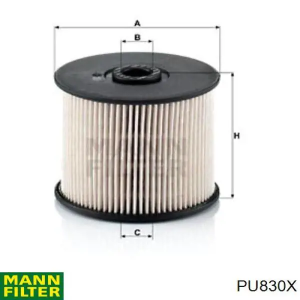 Купити PU830X Mann-Filter Фільтр-відстійник палива грубої очистки