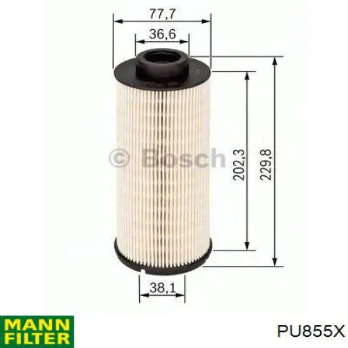 PU855X Mann-Filter фільтр паливний