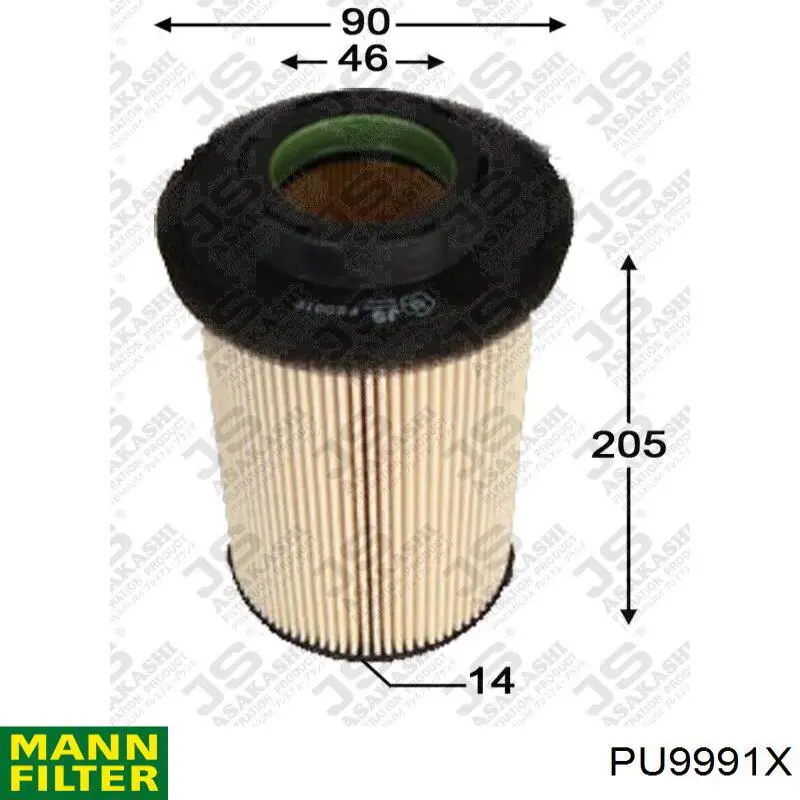 PU9991X Mann-Filter фільтр паливний