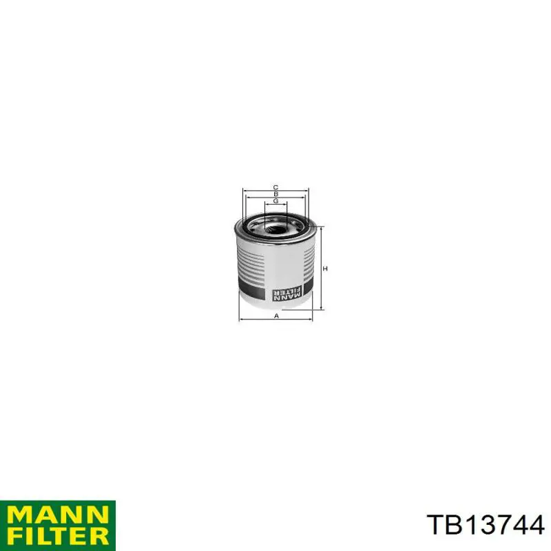 Фільтр осушувача повітря (вологомастиловідділювача) (TRUCK) TB13744 MANN