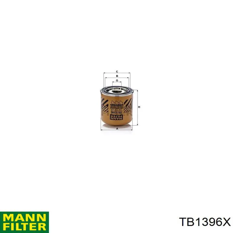 Фільтр осушувача повітря (вологомастиловідділювача) (TRUCK) TB1396X MANN