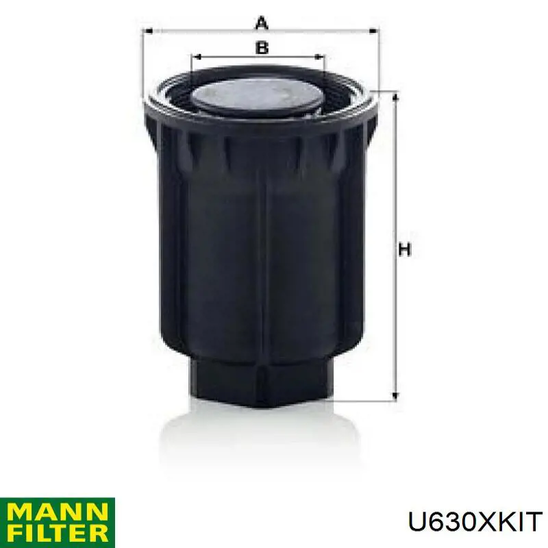 Купити U630XKIT Mann-Filter Сажевый фільтр