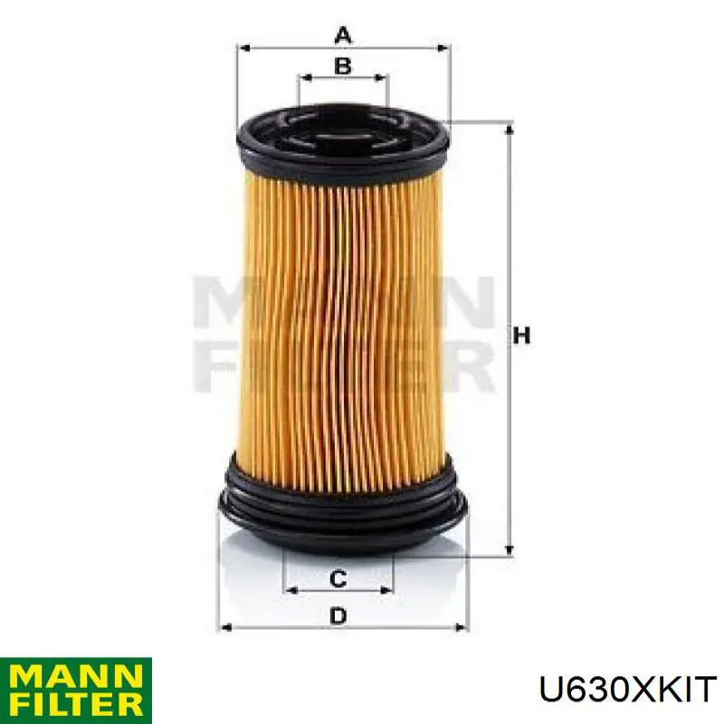 Фільтр системи відпрацьованих газів Mann-Filter U630XKIT ціна, від 31.59 USD
